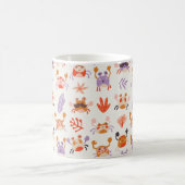 Niedliches Meer Freunde Korkkrebs Wasserfarbe Kaffeetasse (Mittel)