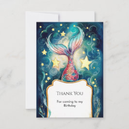 Niedliches Meer Mermaid Birthday Dankeskarte