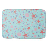 Niedliches Meer Muschel Seestern Küste Summer Ocea Badematte (Vorderseite)