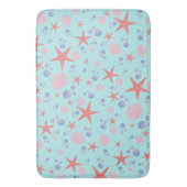 Niedliches Meer Muschel Seestern Küste Summer Ocea Badematte (Vorderseite Vertikal)