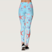 Niedliches Meer Muschel Seestern Küste Summer Ocea Leggings (Rückseite)