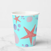 Niedliches Meer Muschel Seestern Küste Summer Ocea Pappbecher (Links)