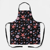 Niedliches Meer Muschel Seestern Küste Summer Ocea Schürze (Vorderseite)