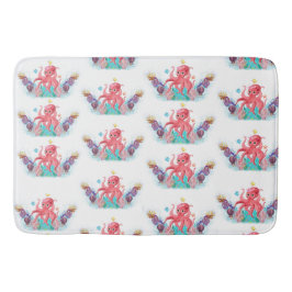 Niedliches Meer Octopus farbiges Baby Badematte