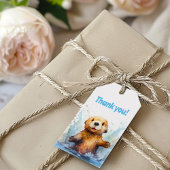 Niedliches Meer Otter in Wasser Danke Personalisie Geschenkanhänger