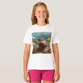 Niedliches Meer Otter T Shirt - Süße Tier Shirts (Vorne ganz)
