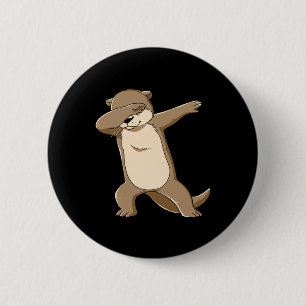 Niedliches Meer Otter tanzen Kinder Frauen Männer Button