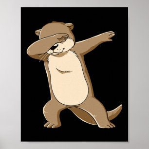 Niedliches Meer Otter tanzen Kinder Frauen Männer Poster
