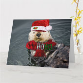 niedliches Meer Weihnachten Weihnachtskarte Karte (Gelbe Blume)