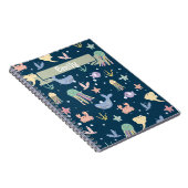 Niedliches Meeresleben Nahtloses Muster Notizblock (Rechte Seite)