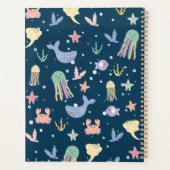 Niedliches Meeresleben Nahtloses Muster Planer (Rückseite)