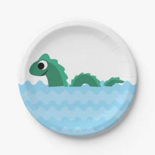 Niedliches Meeresmonster Pappteller