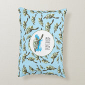 Niedliches Meeresschildkrötenmuster Dekokissen (Rückseite(Vertikal))