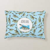 Niedliches Meeresschildkrötenmuster Dekokissen (Rückseite)