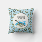 Niedliches Meeresschildkrötenmuster Kissen (Rückseite)