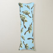 Niedliches Meeresschildkrötenmuster Seitenschläferkissen (Vorderseite Vertikal)