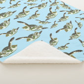 Niedliches Meeresschildkrötenmuster Sherpadecke (3/4)