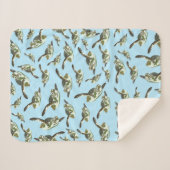 Niedliches Meeresschildkrötenmuster Sherpadecke (Vorderseite (Horizontal))