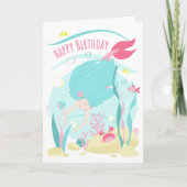 Niedliches Meerjungentauchen Karte (Vorderseite)