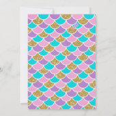 Niedliches Meerjungfrau 5. Geburtstagsausschreibun Einladung (Rückseite)