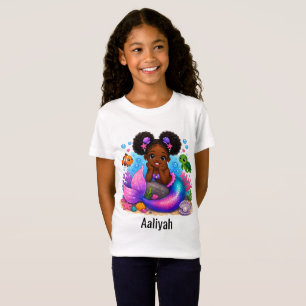 Niedliches Meerjungfrau Mädchen T-Shirt für Kinder