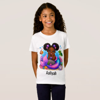 Niedliches Meerjungfrau Mädchen T-Shirt für Kinder