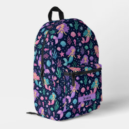 Niedliches Meerjungfrau-Muster Bedruckter Rucksack