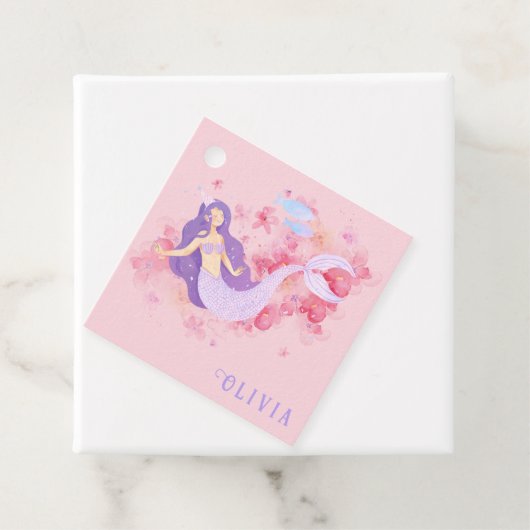 Niedliches Meerjungfrau Rosa Unterwasser für klein Geschenkanhänger (Beispiel)