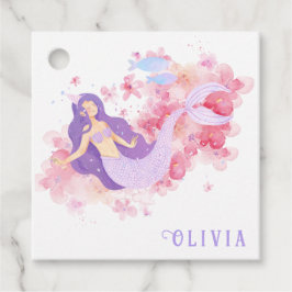 Niedliches Meerjungfrau Rosa Unterwasser für klein Geschenkanhänger