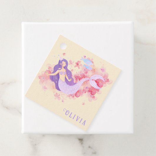 Niedliches Meerjungfrau Rosa Unterwasser für klein Geschenkanhänger (Beispiel)