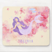 Niedliches Meerjungfrau Rosa Unterwasser für klein Mousepad (Vorne)