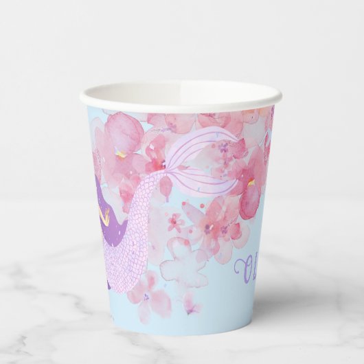 Niedliches Meerjungfrau Rosa Unterwasser für klein Pappbecher (Links)