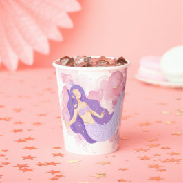 Niedliches Meerjungfrau Rosa Unterwasser für klein Pappbecher