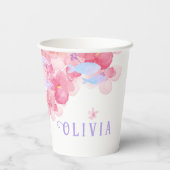 Niedliches Meerjungfrau Rosa Unterwasser für klein Pappbecher (Rückseite)