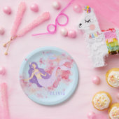 Niedliches Meerjungfrau Rosa Unterwasser für klein Pappteller (Party)