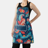 Niedliches Meerjungfrau Wasserfarbiges Muster Schürze (InSitu)