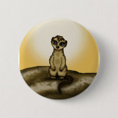 niedliches Meerkat Button (Vorderseite)