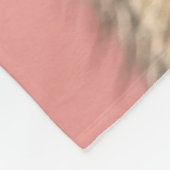 Niedliches Meerkat mit Brille und Pizza Fleecedecke (Ecke)