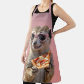 Niedliches Meerkat mit Brille und Pizza Schürze (InSitu)