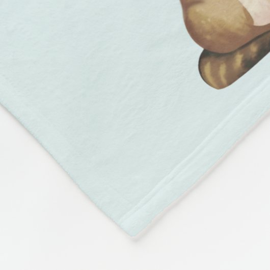 Niedliches Meerkat-Muster auf hellblau Fleecedecke (Ecke)