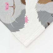 niedliches Meerschweinchengesicht Fleecedecke (Ecke)