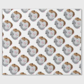 niedliches Meerschweinchengesicht Geschenkpapier (Flach)