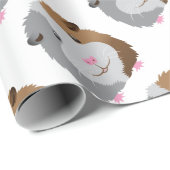 niedliches Meerschweinchengesicht Geschenkpapier (Rolleneckpunkt)