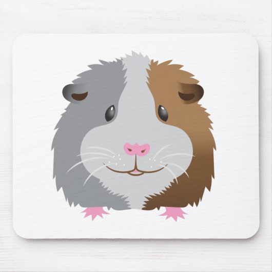 niedliches Meerschweinchengesicht Mousepad (Vorne)