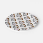 niedliches Meerschweinchengesicht Pappteller (Schrägansicht)