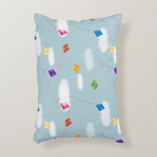 Niedliches mehrfarbiges Kites Kids-Muster Dekokissen (Vorderseite(Vertikal))