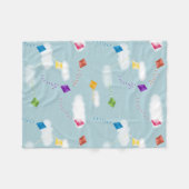 Niedliches mehrfarbiges Kites Kids-Muster Fleecedecke (Vorderseite (Horizontal))