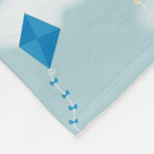 Niedliches mehrfarbiges Kites Kids-Muster Fleecedecke (Ecke)