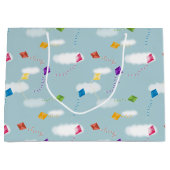 Niedliches mehrfarbiges Kites Kids-Muster Große Geschenktüte (Vorderseite)