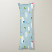 Niedliches mehrfarbiges Kites Kids-Muster Seitenschläferkissen (Rückseite (Vertikal))